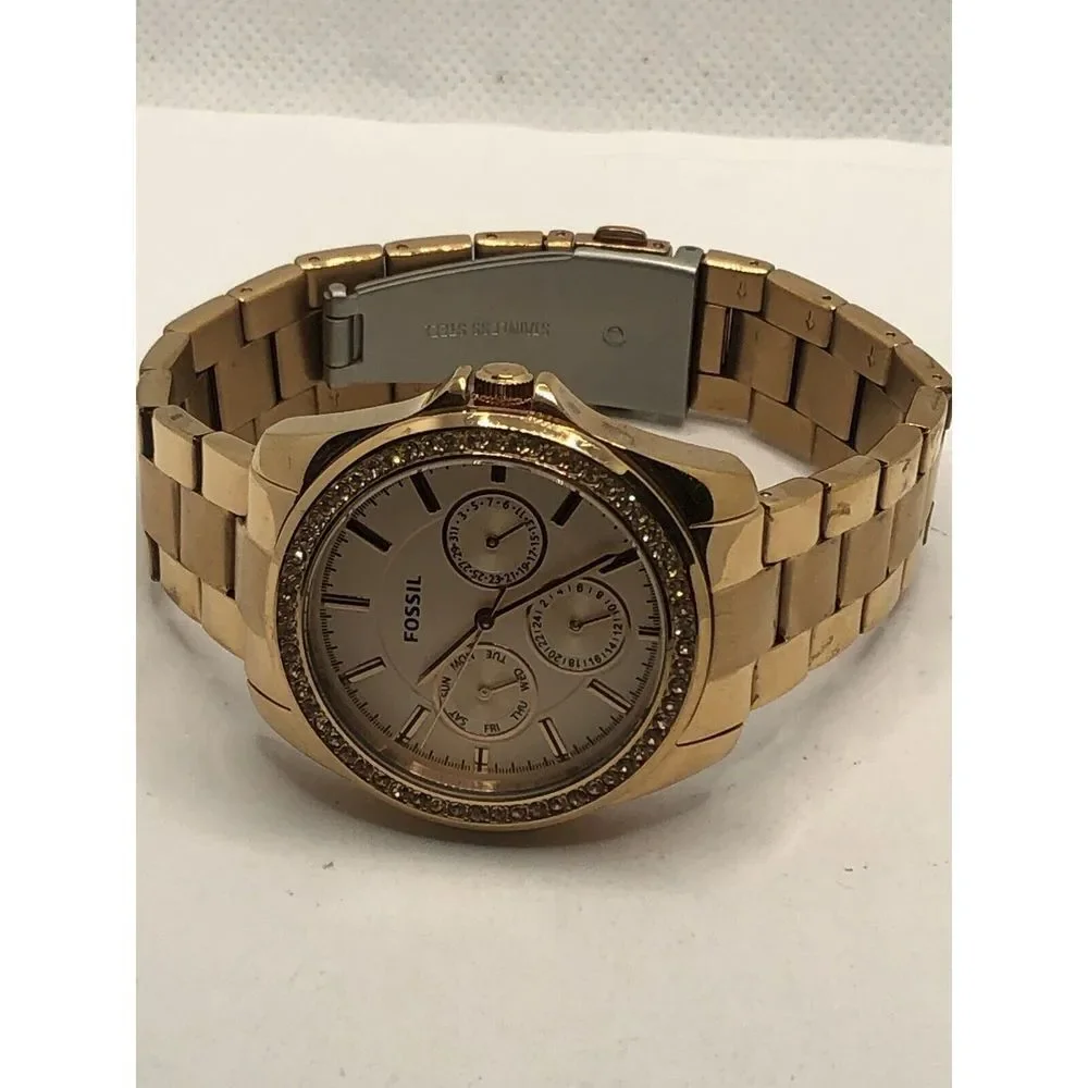 Fossil BQ3316 Women's Stainless Steel Analog Rose Gold Dial Quartz Watch OP437